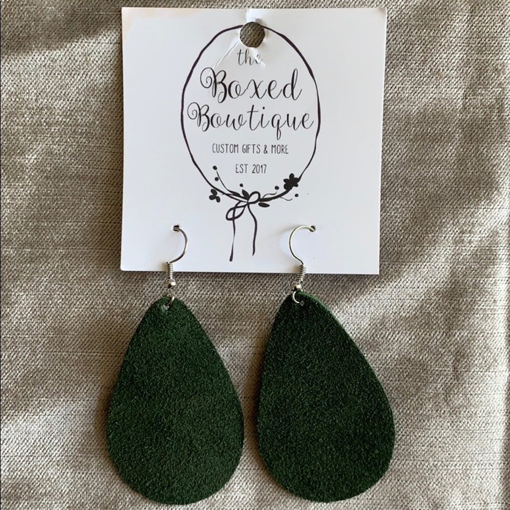 Suede Tear Drop Earrings